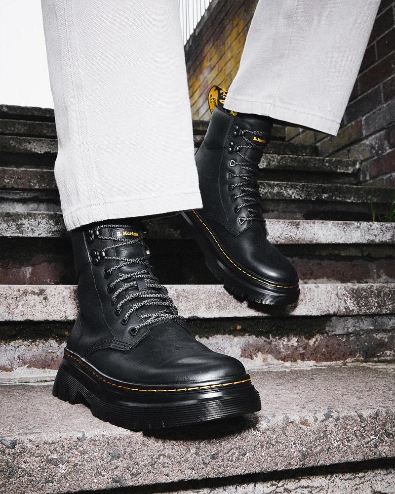 Women's Dr Martens Tarik Wyoming Leather Utility Boots Black | AU 270EBC